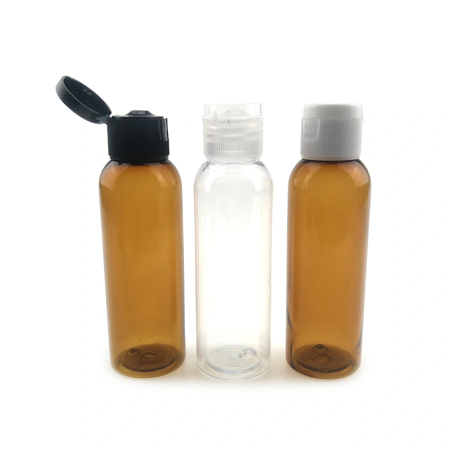 60ml Pet Wholesale Portable Empty Travel Packaging Flip Top Caps Plastic Bottle for Shampoo Personal Care Hand Soap Emulsion